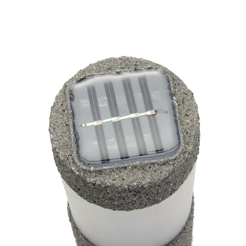 Solar Stone Pillar Pathway Lamp