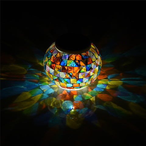 Mosaic Glass Ball Garden Lights