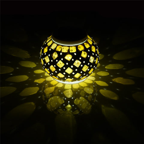 Mosaic Glass Ball Garden Lights