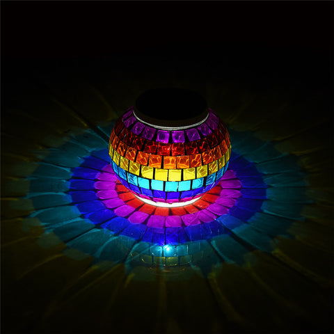 Mosaic Glass Ball Garden Lights