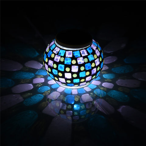 Mosaic Glass Ball Garden Lights