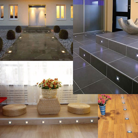 Square Stainless Steel Floor Light