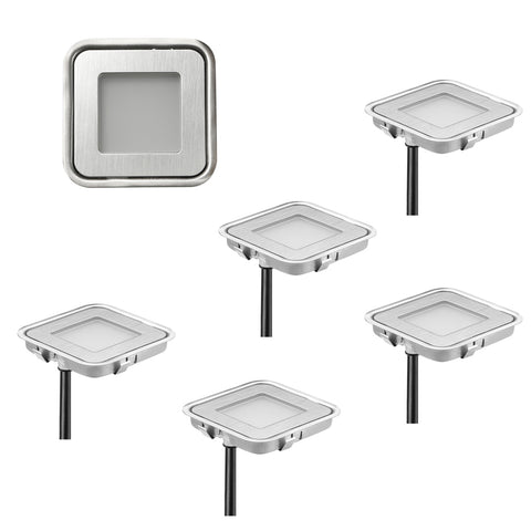Square Stainless Steel Floor Light