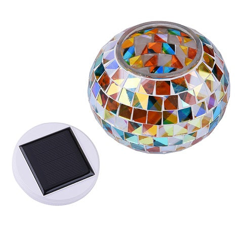 Mosaic Glass Ball Garden Lights