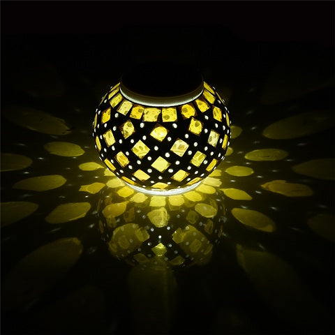 Mosaic Glass Ball Garden Lights